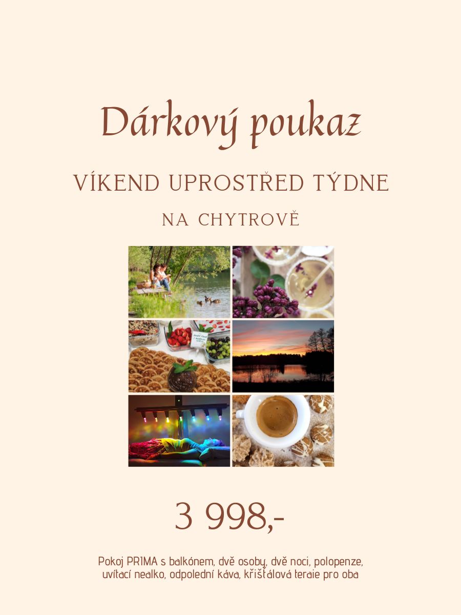 Poukaz – VÍKEND UPROSTŘED TÝDNE – supervýhodný pobyt pro dva