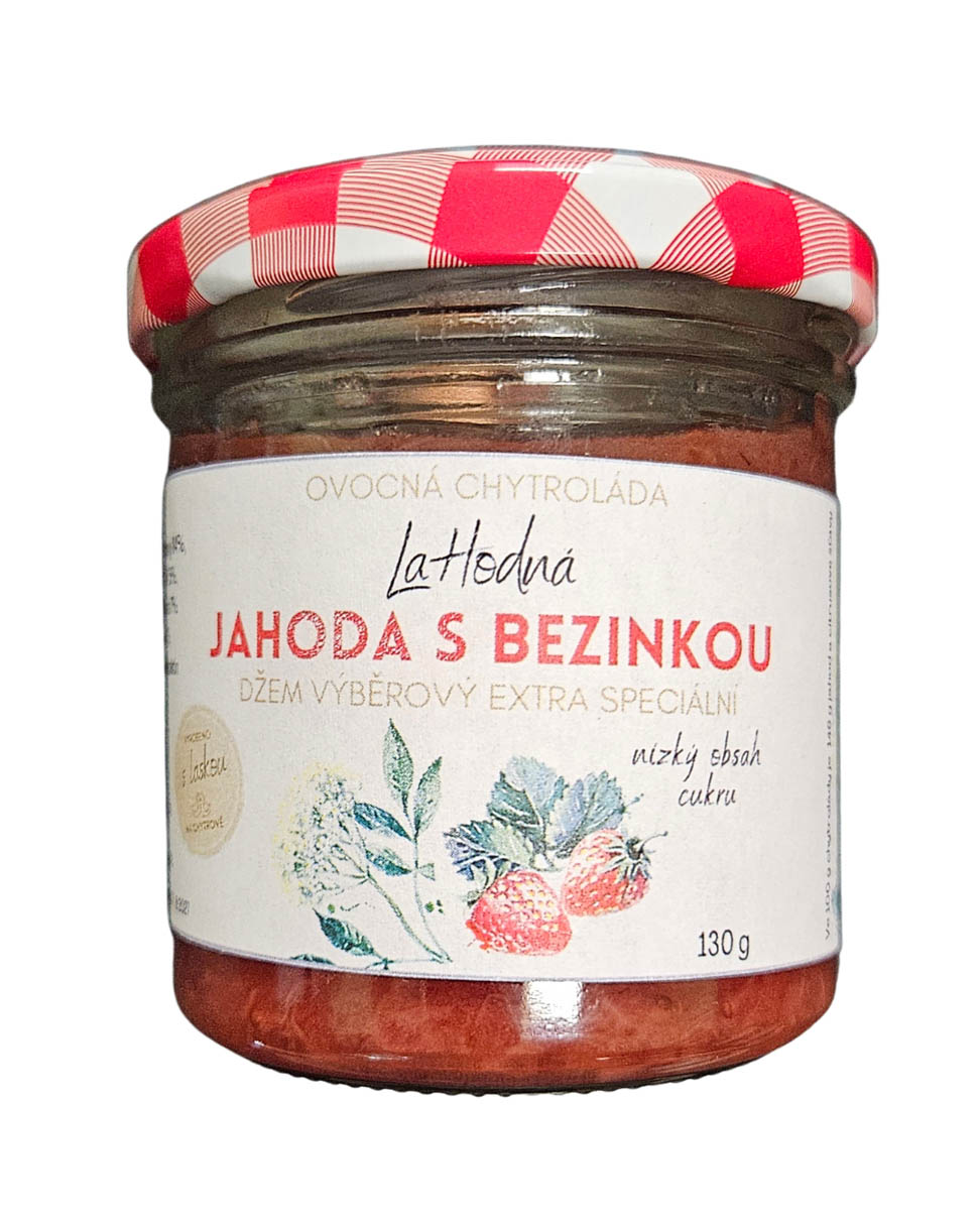 LaHodná ovocná Chytroláda Jahoda s bezinkou, nízký obsah cukru 7,5%