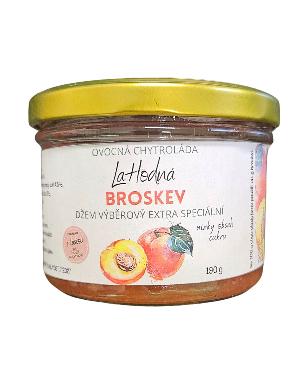LaHodná ovocná Chytroláda Broskev, nízký obsah cukru 4,5 %